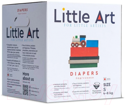 Подгузники детские Little Art S 4-8кг (36шт)