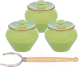 Миниатюра изображения товара Набор горшочков для запекания Elan Gallery TerraCotta / 570101 (салатовый)