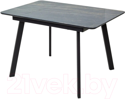 Обеденный стол M-City Аруба 120 / 480M04732 (монблан/черный)