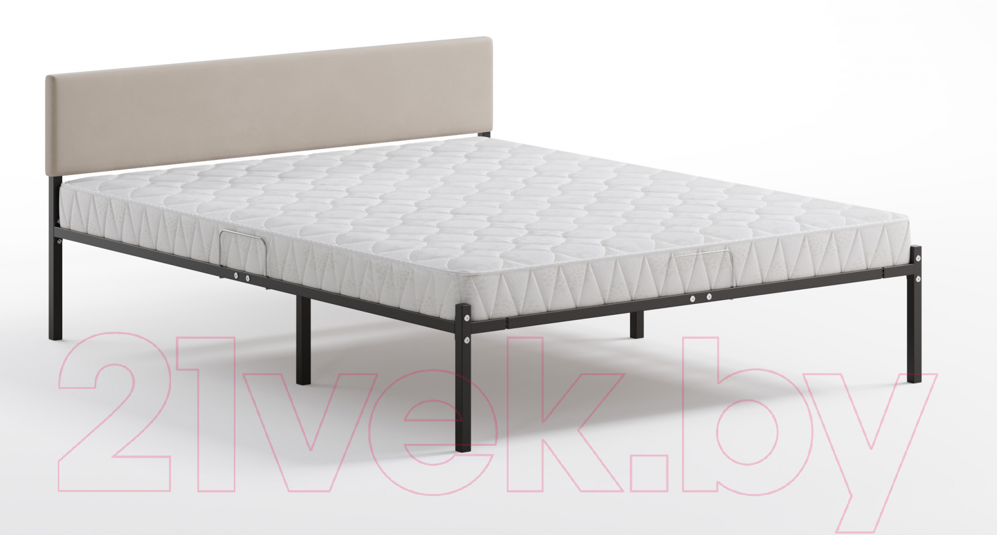 Полуторная кровать Домаклево Лофт с мягкой спинкой 140x200