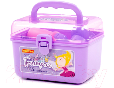 Набор аксессуаров для девочек Полесье Маленькая принцесса №12 в чемоданчике / 92458 (15 элементов)