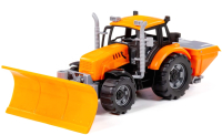 Трактор игрушечный Полесье Прогресс Снегоуборочный инерционный / 91772 (оранжевый) - 