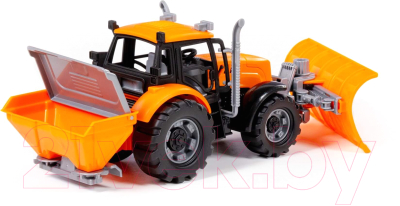 Трактор игрушечный Полесье Прогресс Снегоуборочный инерционный / 91772 (оранжевый)