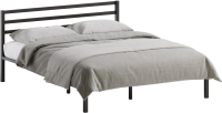 Двуспальная кровать Домаклево Сталь 180x200 (черный) - 