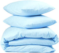 Комплект постельного белья GoodNight Страйп-сатин дуэт / 333512 (голубой, 50x70) - 