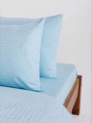 Комплект постельного белья GoodNight Страйп-сатин дуэт / 333512 (голубой, 50x70)