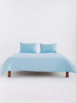 Комплект постельного белья GoodNight Страйп-сатин дуэт / 333512 (голубой, 50x70)