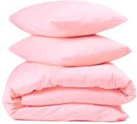 Комплект постельного белья GoodNight Страйп-сатин евро / 313170 (розовый зефир, 50x70) - 