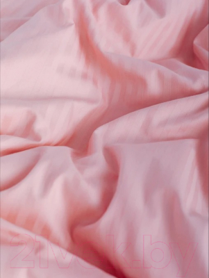 Комплект постельного белья GoodNight Страйп-сатин евро / 313170 (розовый зефир, 50x70)