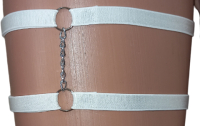 Подвязка эротическая Nixie Aldertina эластичная лента (белый) - 