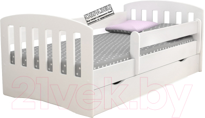 Кровать-тахта детская Мебель детям Классика 80x180 К-180 (белый)