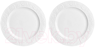 Набор тарелок Elan Gallery Белые розы / 860057