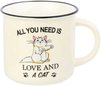 

Чашка Elan Gallery, All you need is love and a cat / 880044