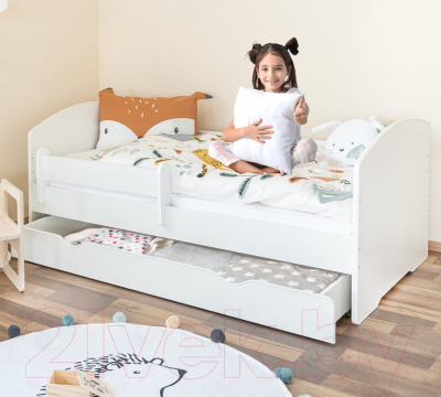 Кровать-тахта детская Мебель детям Комфорт 80x160 Т-80 (белый)