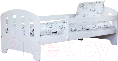 Кровать-тахта детская Мебель детям Пух 80x160 П-80 (белый)
