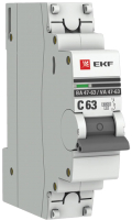 

Выключатель автоматический EKF, ВА 47-63 1P 63А (C) 6kA PROxima / mcb4763-6-1-63C-pro