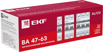 Выключатель автоматический EKF ВА 47-63 1P 10А (C) 6kA PROxima / mcb4763-6-1-10C-pro
