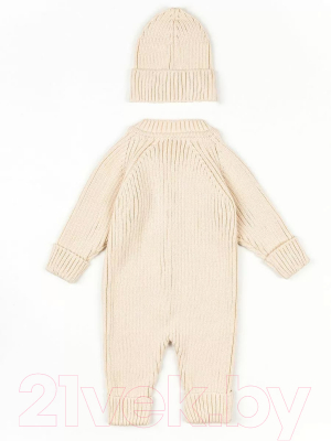 Комбинезон для малышей Amarobaby Pure Love Tot / AB-OD22-PLT5/33-56 (молочный, р. 56)