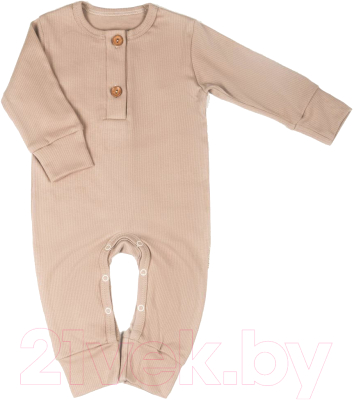 Комбинезон для малышей Amarobaby Fashion / AB-OD21-FS501/03-86 (бежевый, р. 86)