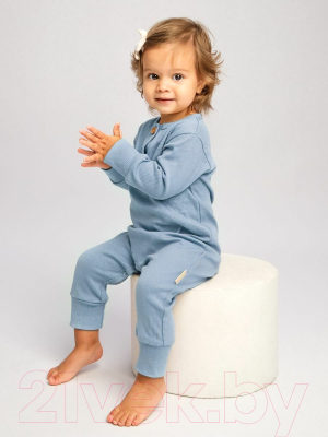 Комбинезон для малышей Amarobaby Fashion / AB-OD21-FS501/19-86 (голубой, р. 86)