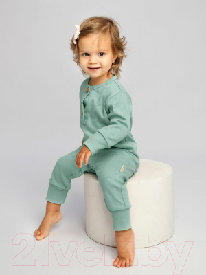 Комбинезон для малышей Amarobaby Fashion / AB-OD21-FS501/13-86 (зеленый, р. 86)