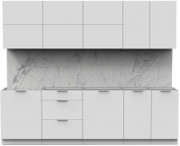Готовая кухня Интермебель Микс Топ-39 2.6м без столешницы (белый премиум) - 