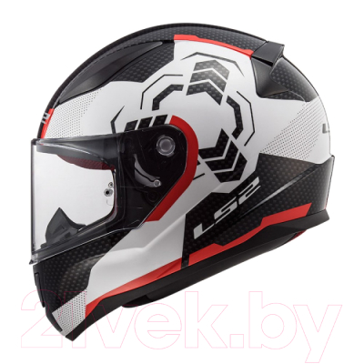 Изображение товара Мотошлем LS2 FF353 Rapid Ghost (L, черный/белый/красный)