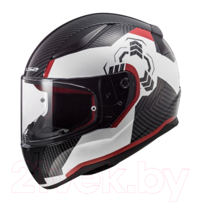 Изображение товара Мотошлем LS2 FF353 Rapid Ghost (XL, черный/белый/красный)