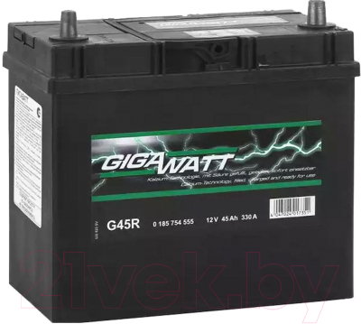 Автомобильный аккумулятор Gigawatt 0185754555 (45 А/ч)