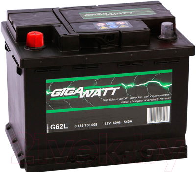 Автомобильный аккумулятор Gigawatt 560408054 (60 А/ч)