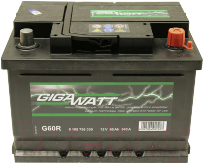 Автомобильный аккумулятор Gigawatt 560409054 (60 А/ч)