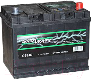 Автомобильный аккумулятор Gigawatt G68JR / 568404055 (68 А/ч)