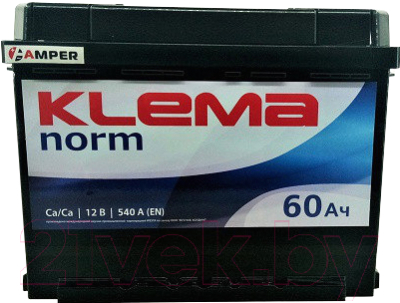 

Автомобильный аккумулятор Klema, Norm 6CT-60 АзЕ