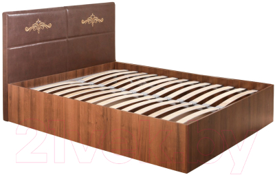 Двуспальная кровать Мебель-Парк Аврора 3 200x160 (темный)