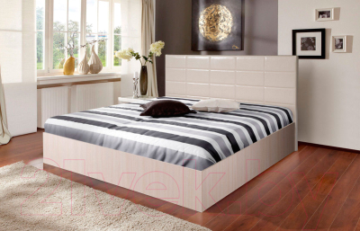 Двуспальная кровать Мебель-Парк Аврора 2 200x180 (светлый)