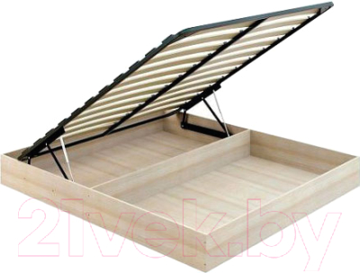 Двуспальная кровать Мебель-Парк Аврора 1 200x180 с подъемным механизмом (светлый)