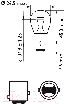 Комплект автомобильных ламп Philips 12499B2 (2шт)