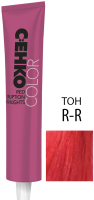 Крем-краска для волос C:EHKO Red Eruption Highlights для прядей R-R (60мл, красный/красный) - 
