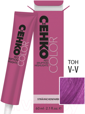 Крем-краска для волос C:EHKO Red Eruption Highlights для прядей V-V (60мл, фиолетовый/фиолетовый)
