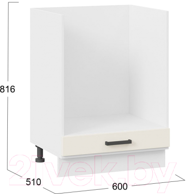 Шкаф под духовку ТриЯ Лорас 1Н6Б (белый/холст брюле)