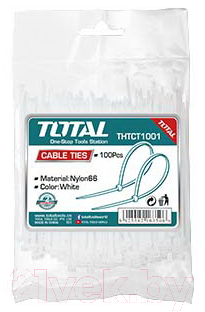 Стяжка для кабеля TOTAL THTCT6001 (100шт)