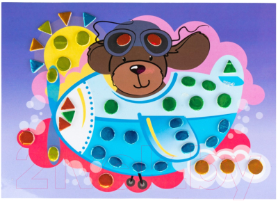 Изображение товара Набор для творчества Lori Увлекательная мозаика. Собачка-пилот / Км-009