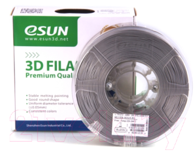 Пластик для 3D-печати eSUN ABS + / т0026844 (1.75мм, 1кг, серебристый)