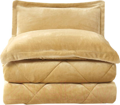 Набор текстиля для спальни Arya Шерпа Leron 8680943220004 (180x230, золотой)