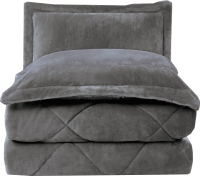 Набор текстиля для спальни Arya Шерпа Leron 8680943220028 (180x230, серый) - 