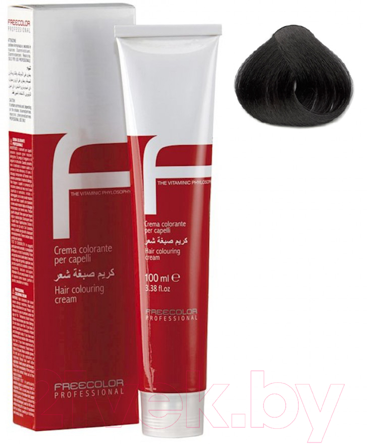 Крем-краска для волос Freecolor Professional 1/0 (100мл, черный)