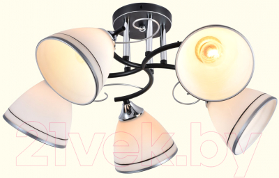 Потолочный светильник Mirastyle MX-1250C/5 BK+CR