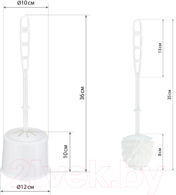 Изображение товара Ершик для унитаза Idea Классик М5015 (серо-голубой)