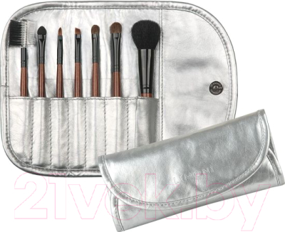 Набор кистей для макияжа Limoni Silver Travel Kit 7шт + чехол 83728