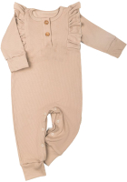 Комбинезон для малышей Amarobaby Fashion / AB-OD21-FS52/03-62 (бежевый, р. 62) - 